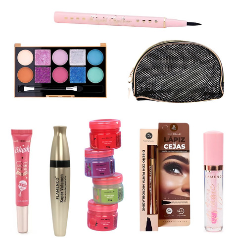 Kit De Maquillaje Cosmetiquero Completo 8 Productos