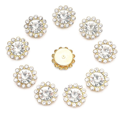 Botones De Diamantes De Imitación, Botón De Perlas, Horquill