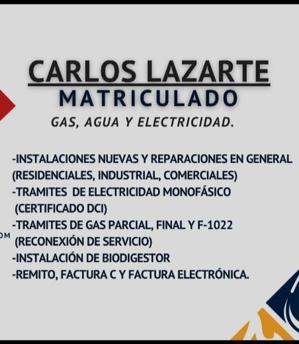 Imagen 1 de 5 de Matriculado  Gasista  & Electricista   Escobar .pilar .