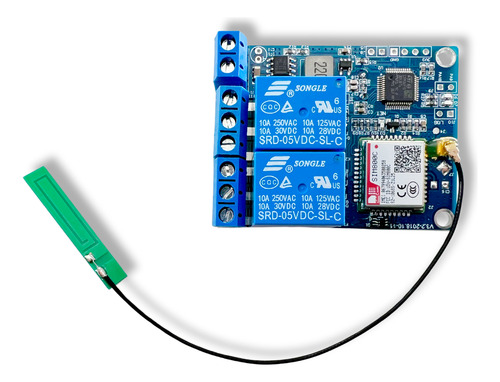 Módulo Com 2 Relé Sim800c Sms Antena Chamada 2g Smart Home