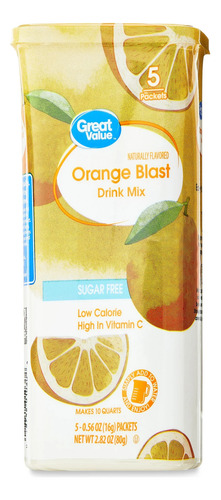 Mezcla De Bebida Naranja Explosiva Sugar Free Bajo Calorias
