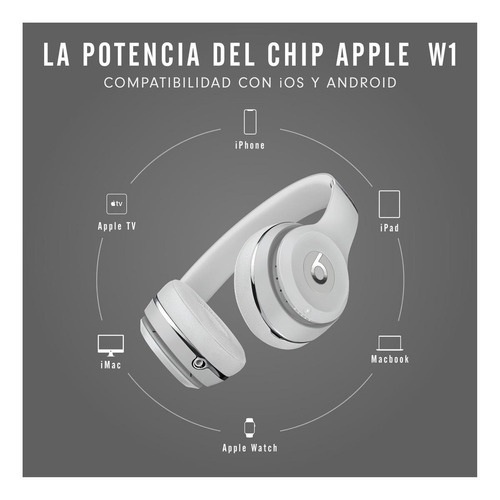 Imagen 2 de 5 de Audífonos Beats Solo³ Wireless - Satin silver