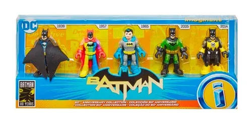 Batman 5 Figuras 80 Aniversario Coleccion Imaginext Dc Years