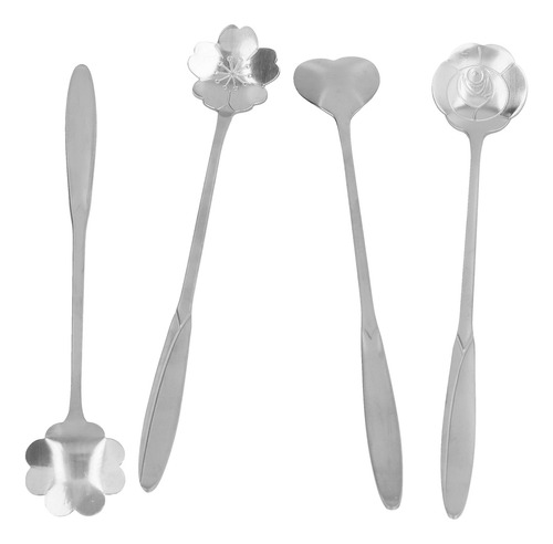 Cuchara De Café Para Mezclar, 4 Unidades, Con Forma De Coraz