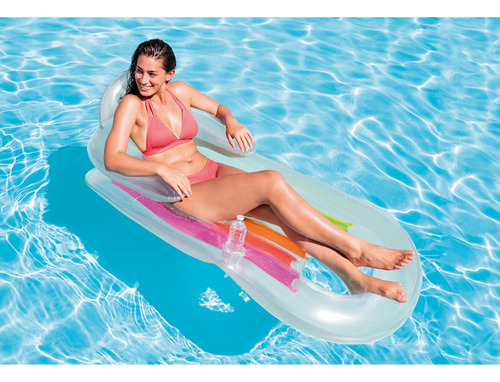 Poltrona Refrescante Splash Lounge Intex Bomba Eletrica Cor Azul