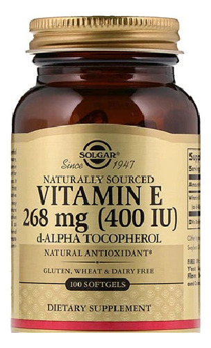 Vitamina E D-alfa 268mg 100cap