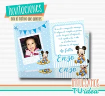Comprar Mickey Bebé - Invitación Mickey Bebé Para Imprimir