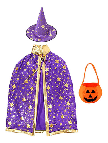Conjunto De Disfraz De Halloween Para Niños Con Capa De