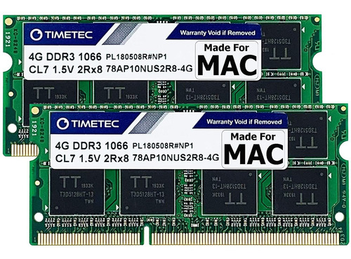 Memoria Ram Timetec 8gb Kit(2x4gb) P/ Apple Ddr3 1066mhz