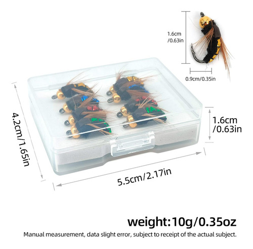 3 X 8 Uds. Señuelos De Pesca Con Mosca, Pesca Al Aire