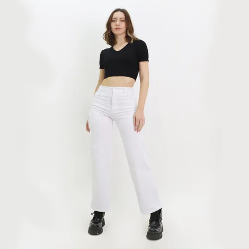 Jeans blancos rectos mujer new arrivals