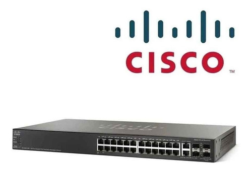 Imagen 1 de 3 de Switch Cisco Smb Sg500-28-k9 Admin L3 De 24 Puertos Gigabit