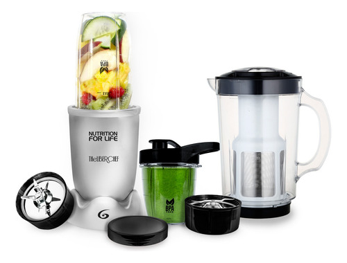 Procesador Alimentos 3 En 1 Nutrition For Life Bpa Free 500w Color Plateado