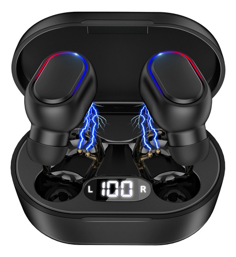 -a Audífonos In-ear Inalámbricos 1hora E7s Negro Bluetooth