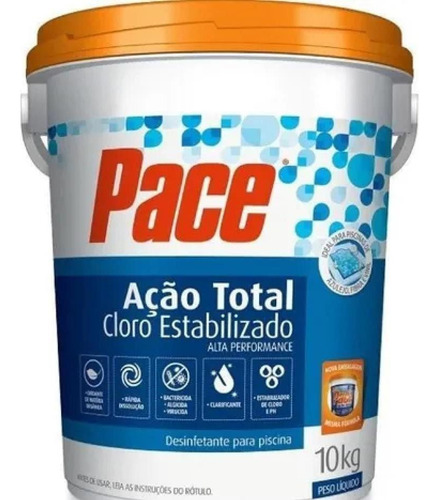 Cloro Alta Performance Pace Ação Total 10kg Para Piscina