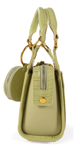 Bolsa Satchel Cloe Para Mujer Mini Con Monedero Color Verde