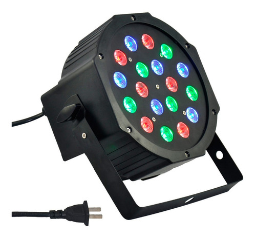 Foco 18 Led Mini Flat Par Light 3 Colores Para Fiestas 