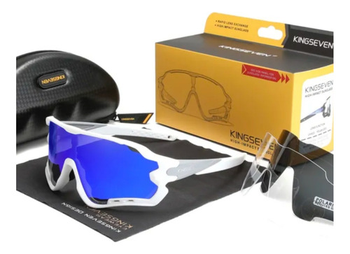 Lentes De Sol Ciclismo Kingseven Polarizados Deporte Bici