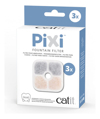 Bebedero Catit Pixi Cat Con Filtro De Agua, Paquete De 3, Co