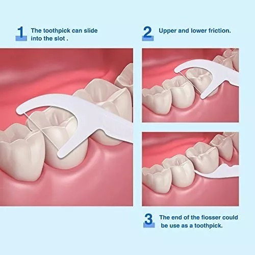 180 Unidades Hilo Dental Aplicador Interdental Floss Pick