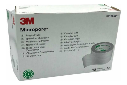 Micropore Blanco 2.5 Cm X 9.1 M C/12 Rollos