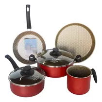 Comprar Batería Cocina Olla Cacerola 7 Pzas Teflón Rivoli Jovifel