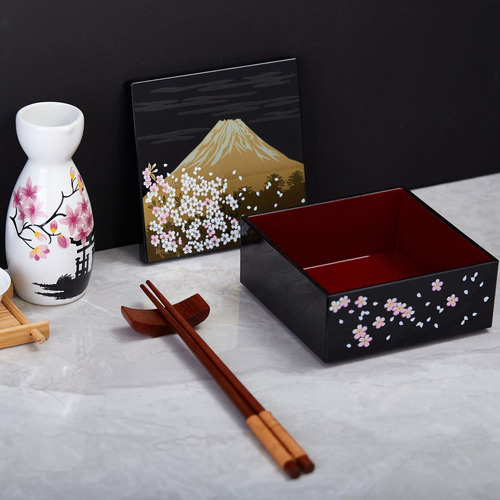 Bandeja De Sushi Japonés, Caja 12,5 Cm X 12,5 Cm X 6,5 Cm
