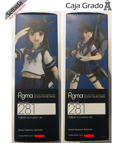 Max Factory Figma #281 Fubuki Kantai Kancolle (original) (Usado)