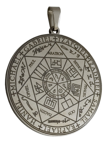 Medalla Dijes Acero - Sello De Los 7 Arcángeles 
