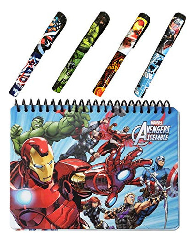 Juego De 4 Bolígrafos Y Cuaderno De Vengadores
