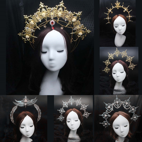 Imagen 5 de 8 de Diadema Gótica Lolita Sun Goddess Paquete De Material De Bri