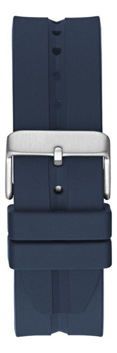 Reloj Guess Gw0637g1 Hombre Leo Correa Azul Bisel Plateado Fondo Azul