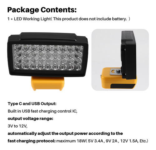 Linterna 36 Led Con Power Bank Usb Para Auto