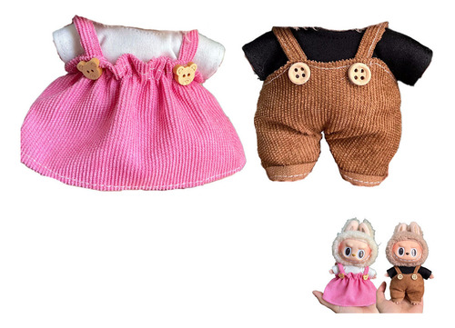 Ropa De Muñeca Multicolor Para Labubu De 17cm 2pcs