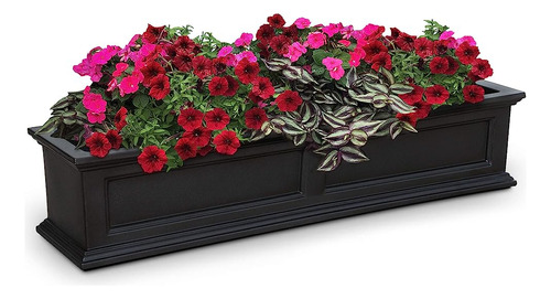 Mayne 5824b Fairfield Window Box, 5 Pies, Negro