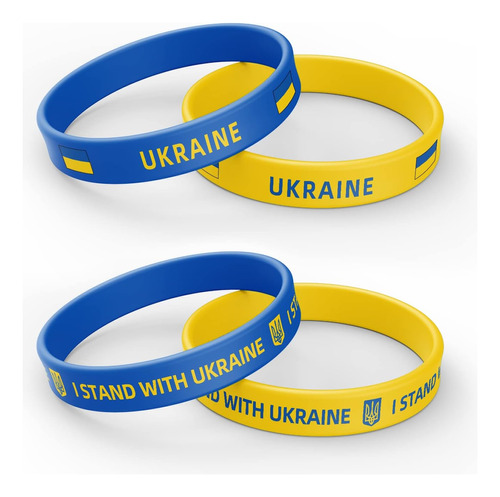 Pulseras De Ucrania Con Soporte De Bandera Ucraniana, Pulser