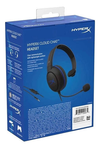 Hyperx Cloud Chat Headset Ps 4 Alambrico - Nuevo Negro (Usado)