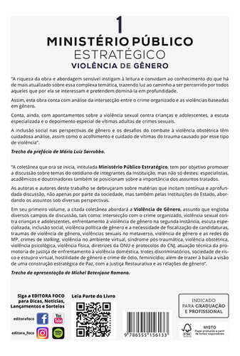 Ministério Público Estratégico - Violência De Gênero - 1ª Ed - 2022, De Amanda Lagreca., Vol. 1. Editorial Editora Foco, Capa Mole Em Português, 2022