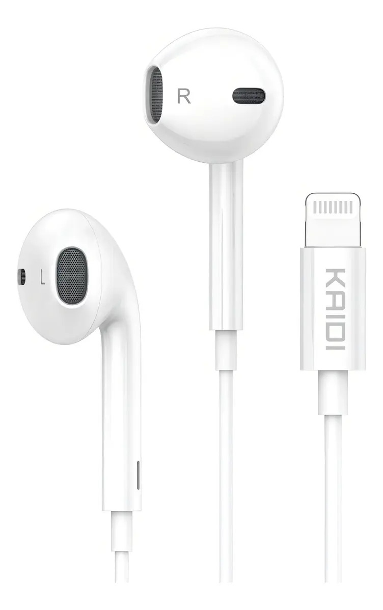 Fone de Ouvido Kaidi KD-7010 Earpods USB-C Compatível iPhone Branco