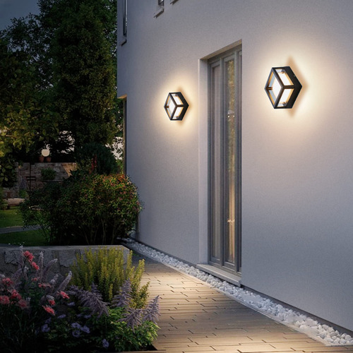 Luminária De Parede Externa Led 12w - Cabeça De Coluna À