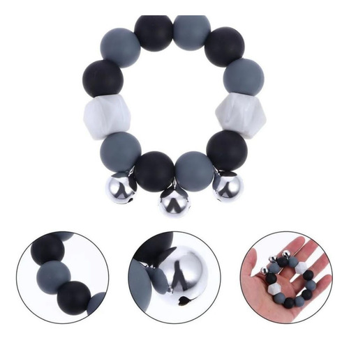 Pulsera De Dentición De Silicona Con Sonajero (2 En 1)