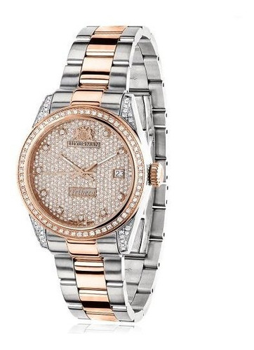 Reloj De Diamantes De Mujer De Dos Tonos Chapado En Oro Rosa