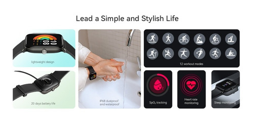 Imagen 8 de 10 de Smartwatch Haylou Ls09b Gst Reloj Inteligente Oxímetro