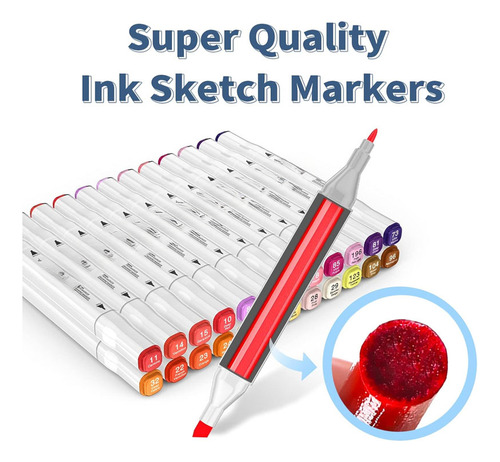 Conjunto De Marcadores Artísticos Quick Dry Sketch De 36 Uni