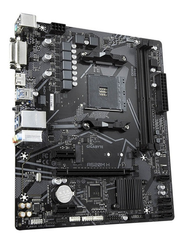 Tarjeta Madre Gigabyte A520m H Usb3 Ddr4 Pci-e Hdmi Soc Am4 Color Negro