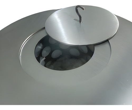 Queimador Ecológico Redondo A Álcool Ou Etanol Inox 304 Capacidade Do Tanque De Combustível 2 L