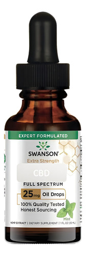 Swanson C Extra B Fuerte D Espectro Completo 25mg 30ml Sabor Menta