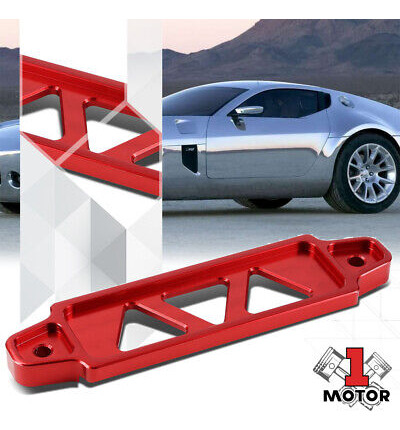 Red 170mm/145mm Aluminum Auto Car Battery Tie Down Mount Oak