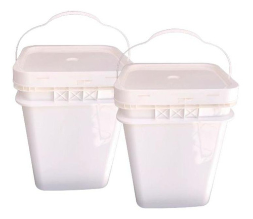 Pote para alimentos Nastripack Balde alça plast p limpeza de vidros retangular 20l - 2 und 20L branco