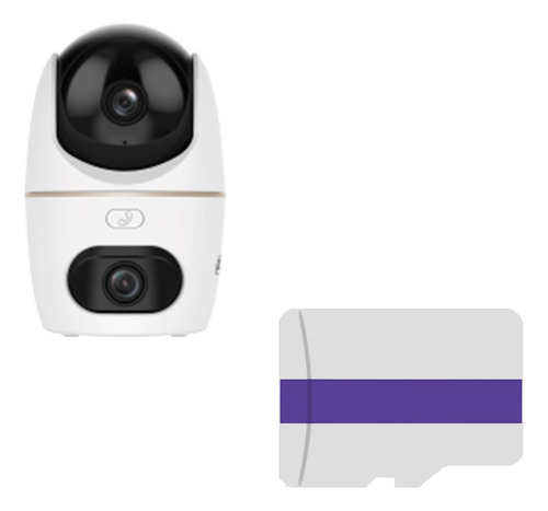 Cámara Ip Dual 3mp 30m Ir Deteccion Humanos 32 Gb Color Blanco